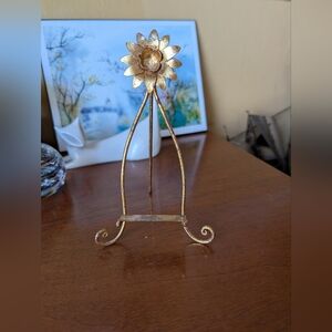 Vintage Gilt Floral Motif Table Easel